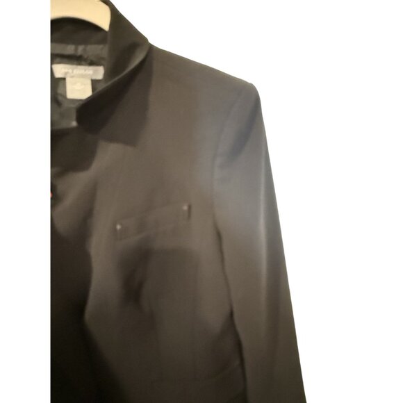 Ann Taylor Womens Black Blazer Size 10 2-Button Front Long Sleeves Fully Lined - Picture 7 of 7